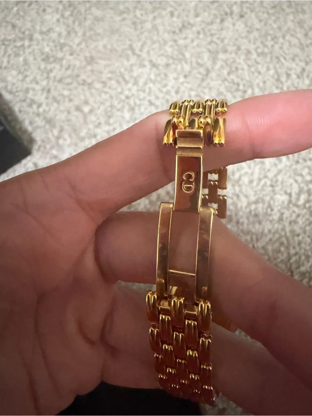 “Preloved” Dior Gold-Tone Women's Bracelet Watch